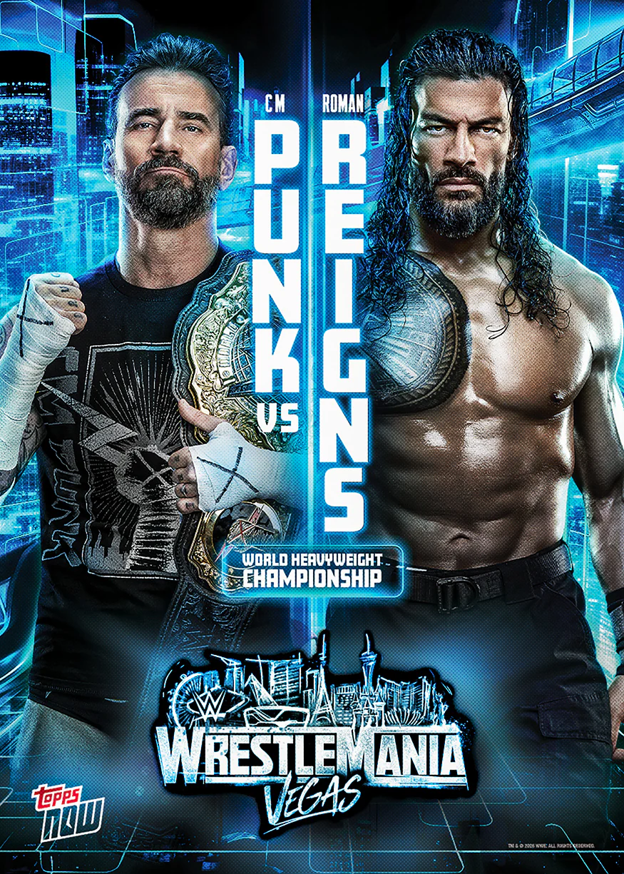 2026 WWE Topps NOW #WMV4 CM Punk / Roman Reigns