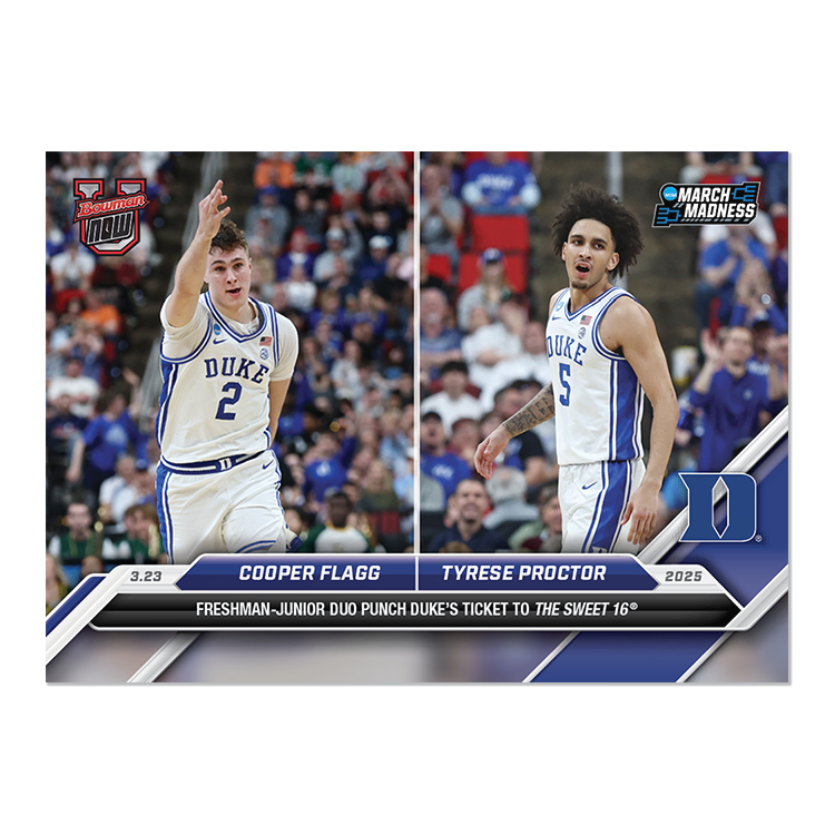 2025 Bowman U Basketball #97 Cooper Flagg/Tyrese Proctor