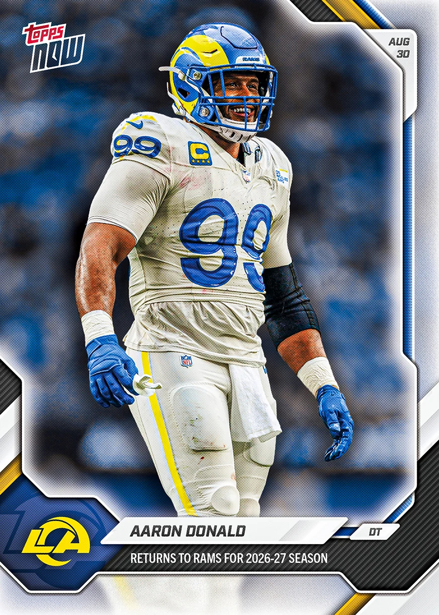 2026 NFL Topps NOW #OS05 Aaron Donald