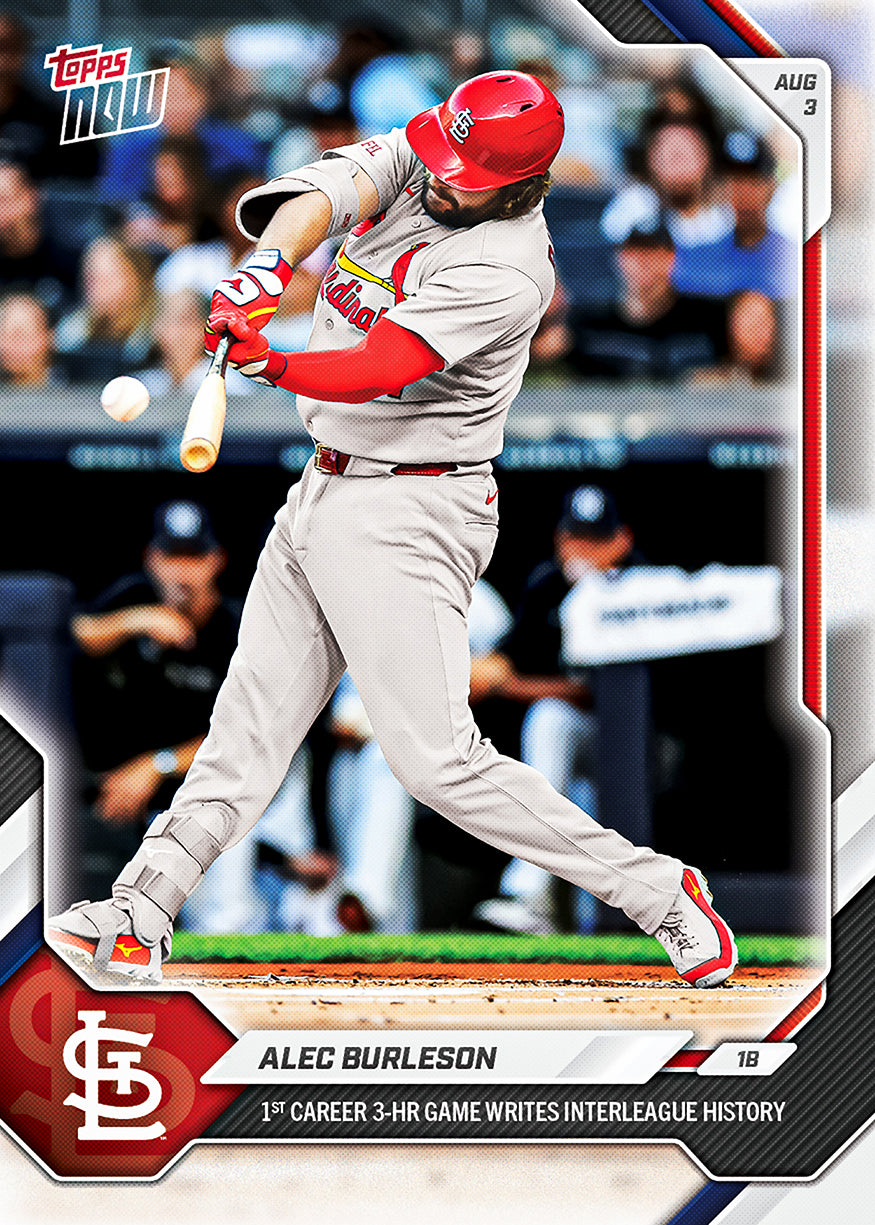 2026 MLB Topps NOW card 516 featuring Alec Burleson of the St. Louis Cardinals