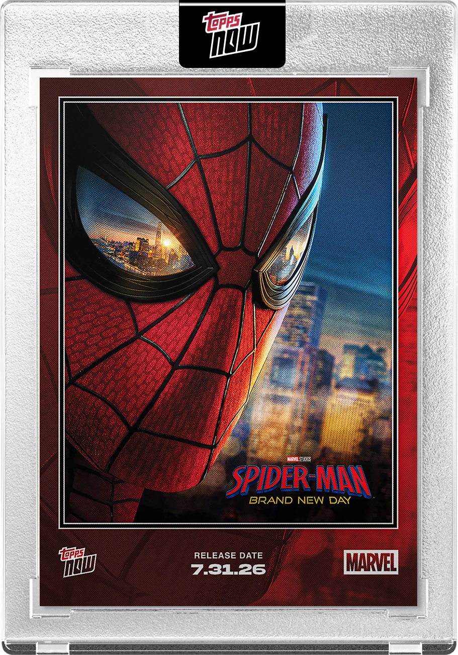 2026 Marvel Topps NOW card SM01 featuring Spider-Man: Brand New Day