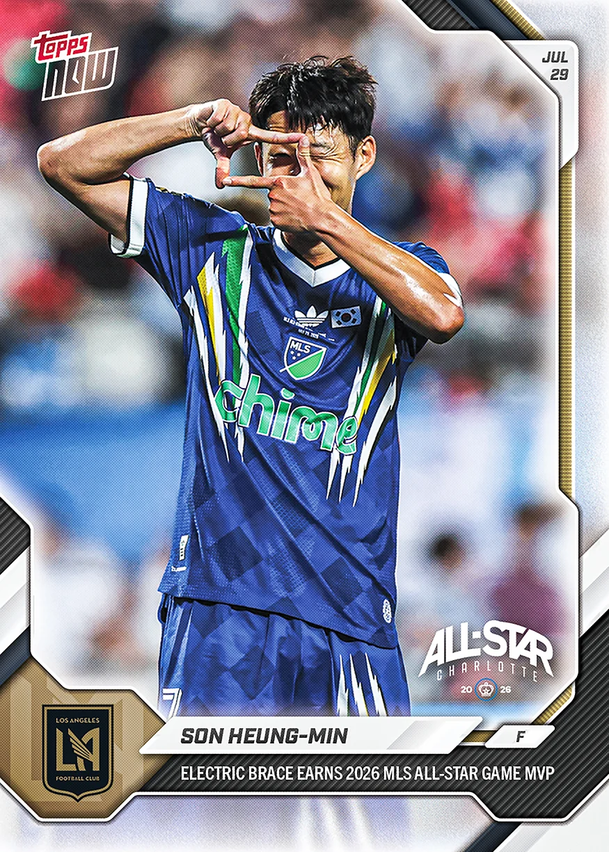2026 MLS Topps NOW card 59 featuring Son Heung-Min of Los Angeles FC