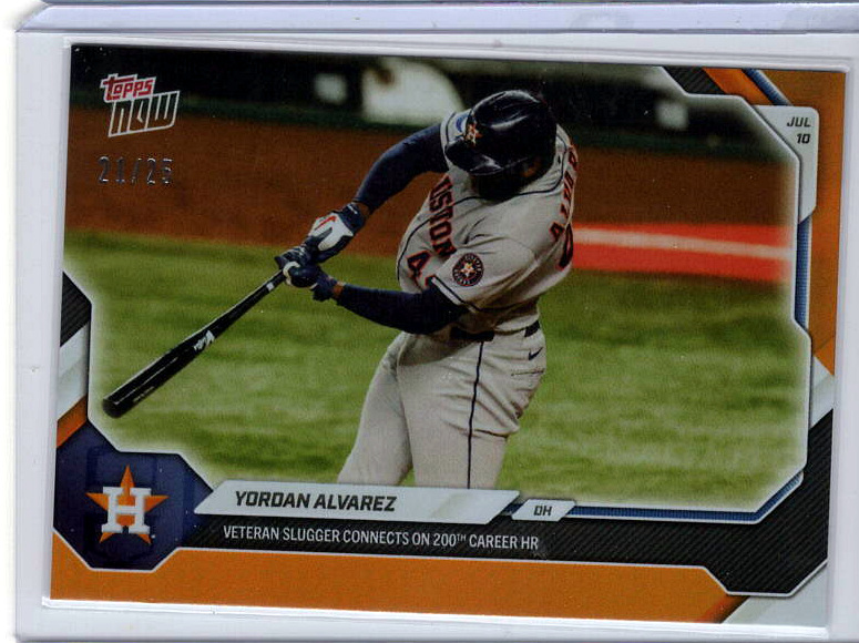 Yordan Alvarez Orange /25 serial 21/25