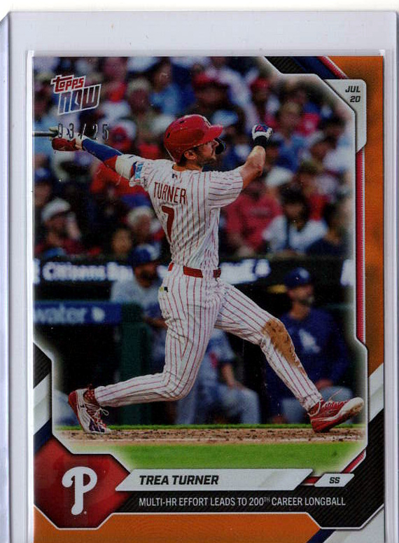Trea Turner Orange /25 serial 23/25