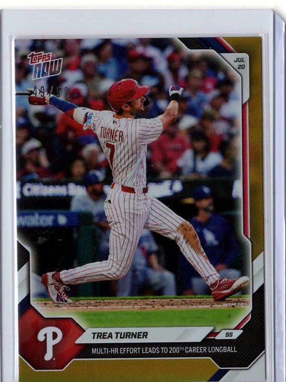 Trea Turner Gold /50 serial 49/50