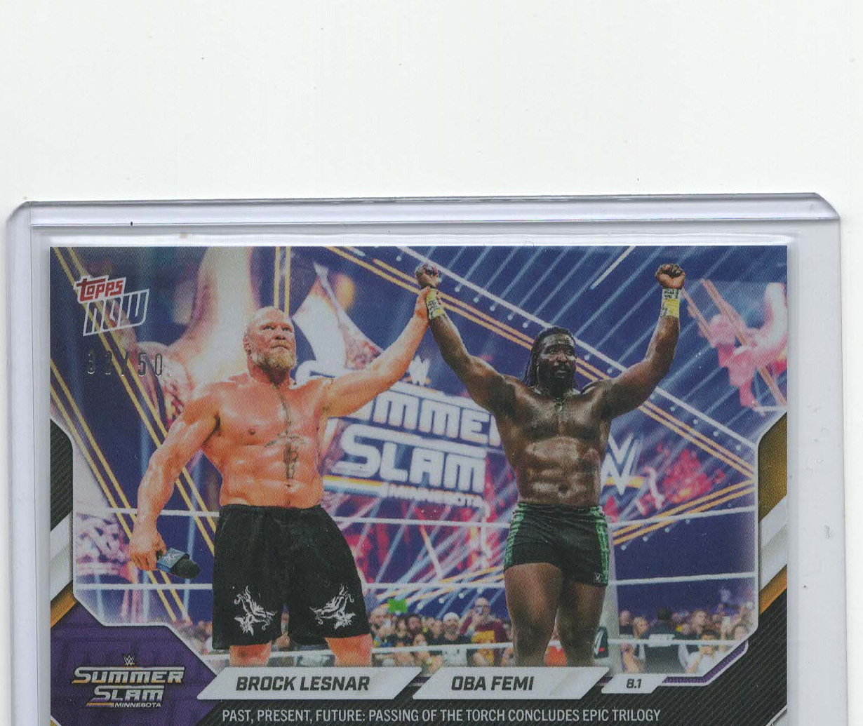 Brock Lesnar / Oba Femi Gold /50 serial 03/50