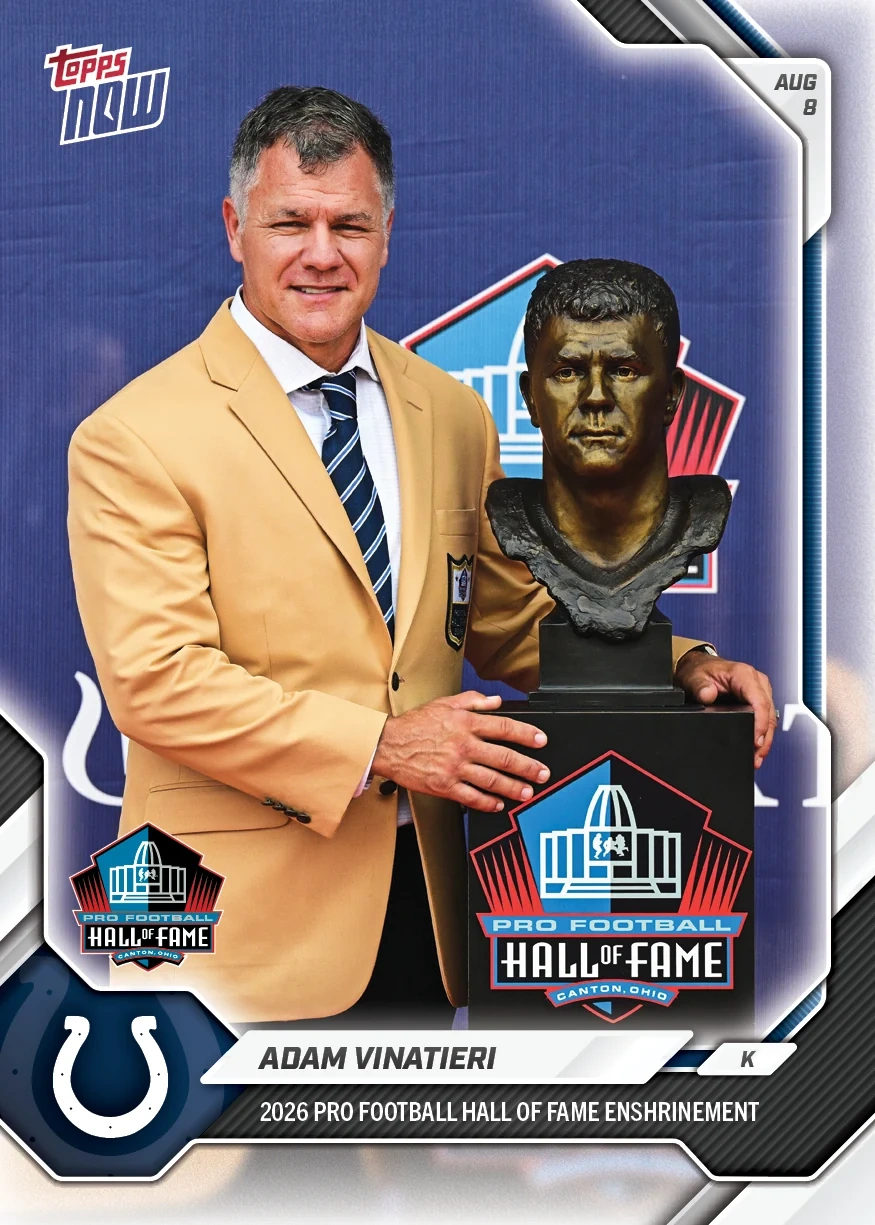 2026 NFL Topps NOW #OS03 Adam Vinatieri