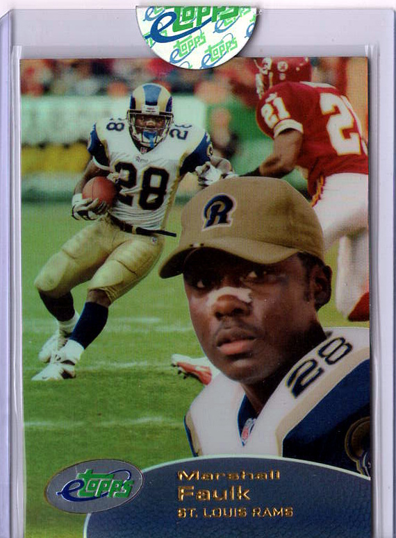 2001 eTopps Football — Marshall Faulk St. Louis Rams — Base — Copy 2