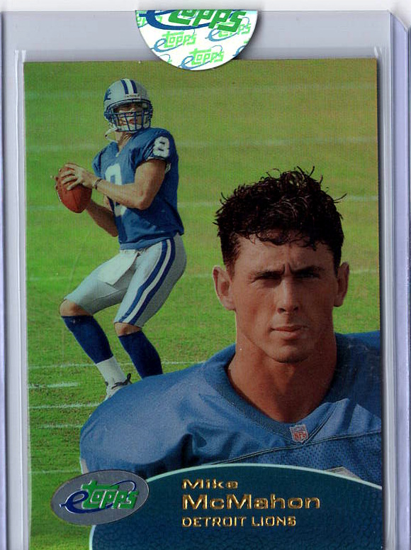 2001 eTopps Football — Mike McMahon Detroit Lions — Base — Copy 1