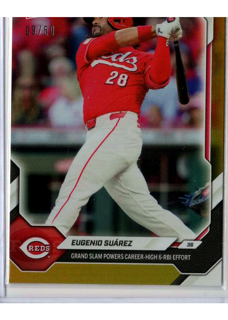 2026 MLB Topps NOW — Eugenio Suarez Cincinnati Reds — GOLD -- 09/50 / PROVISIONAL_PROTECTIVE / NOT_SOLD_COMP — 09/50