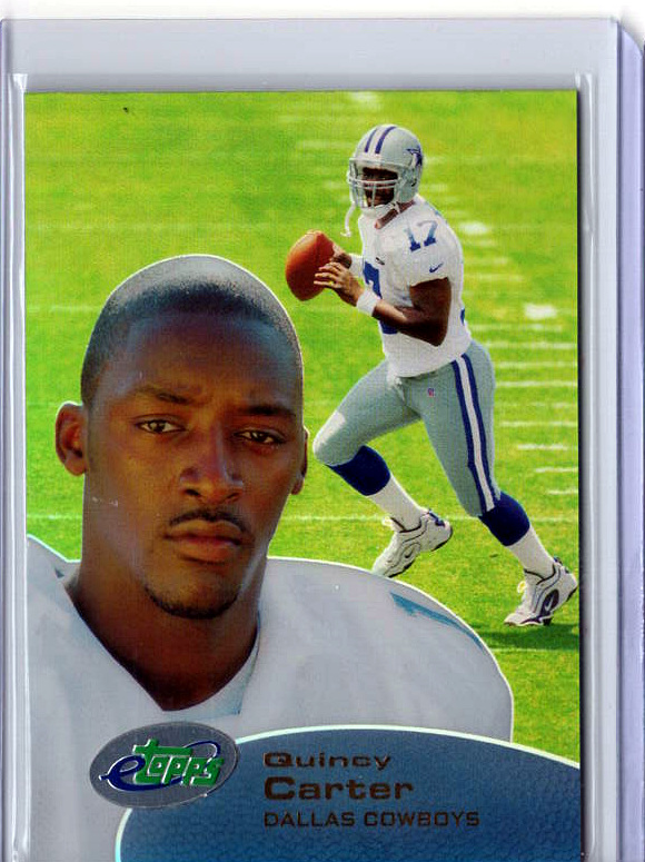 2001 eTopps Football — Quincy Carter Dallas Cowboys — Base — Copy 1
