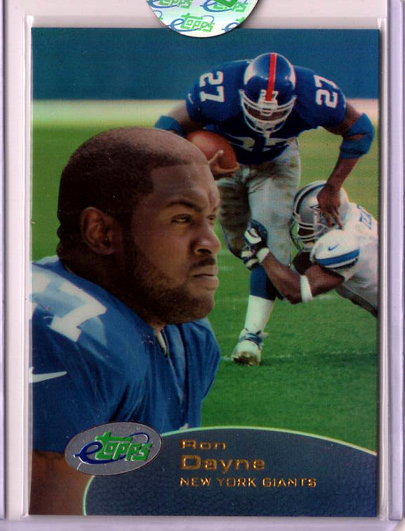 2001 eTopps Football — Ron Dayne New York Giants — Base — Copy 3