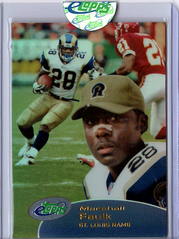 2001 eTopps Football — Marshall Faulk St. Louis Rams — Base — Copy 1