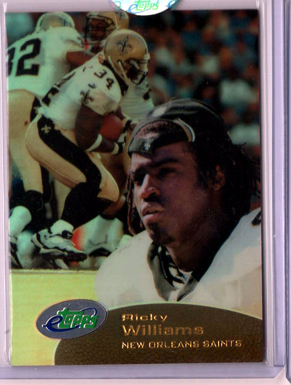 2001 eTopps Football — Ricky Williams New Orleans Saints — Base — Copy 1
