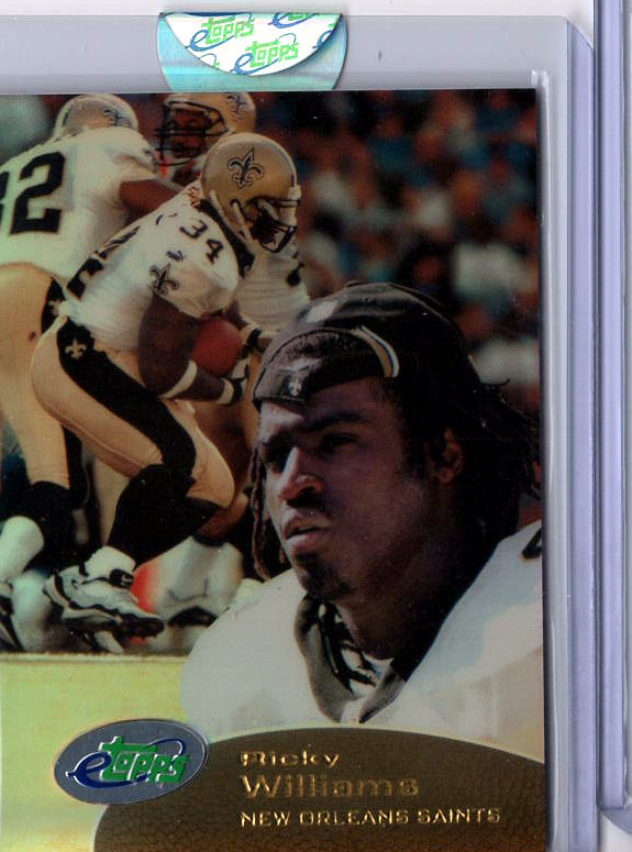 2001 eTopps Football — Ricky Williams New Orleans Saints — Base — Copy 2