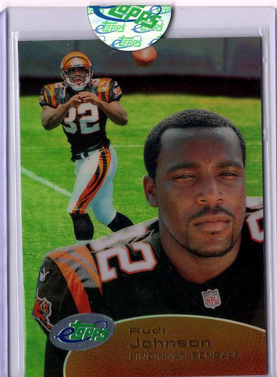2001 eTopps Football — Rudi Johnson Cincinnati Bengals — Base — Copy 2