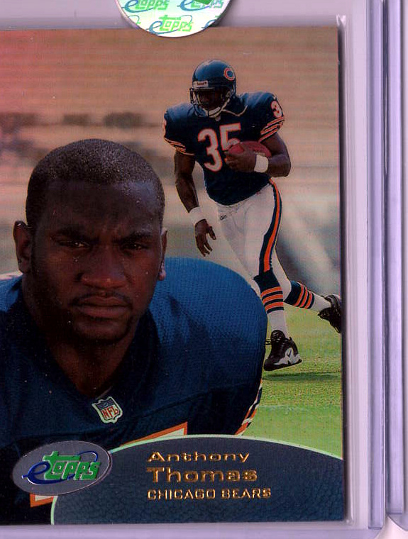 2001 eTopps Football — Anthony Thomas Chicago Bears — Base — Copy 1