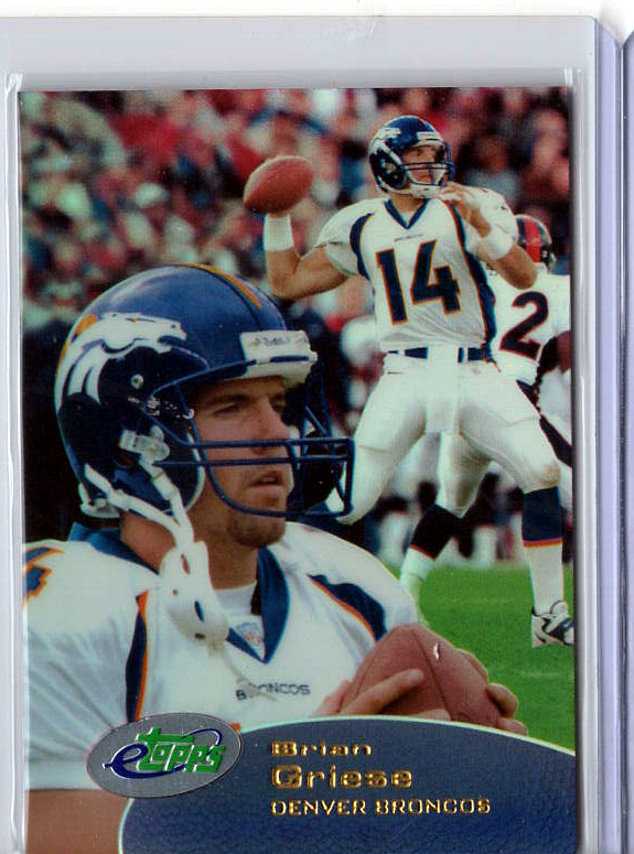 2001 eTopps Football — Brian Griese Denver Broncos — Base — Copy 1