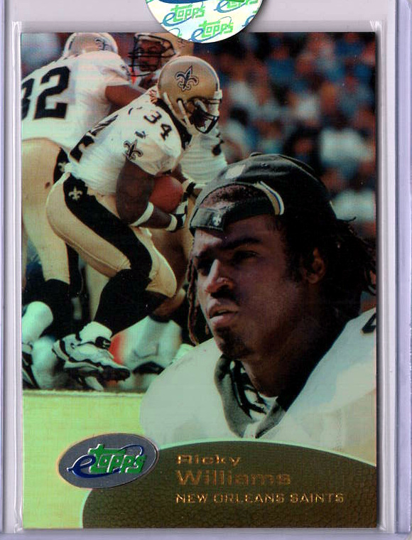 2001 eTopps Football — Ricky Williams New Orleans Saints — Base — Copy 4