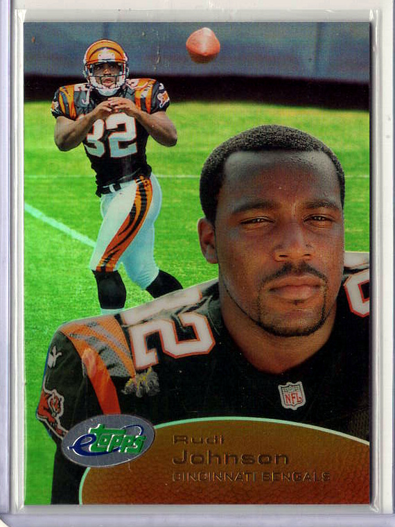 2001 eTopps Football — Rudi Johnson Cincinnati Bengals — Base — Copy 4