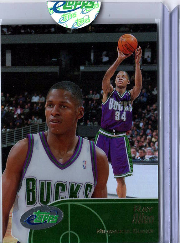 2001 2001-02 eTopps Basketball — Ray Allen Milwaukee Bucks — Base — Copy 2
