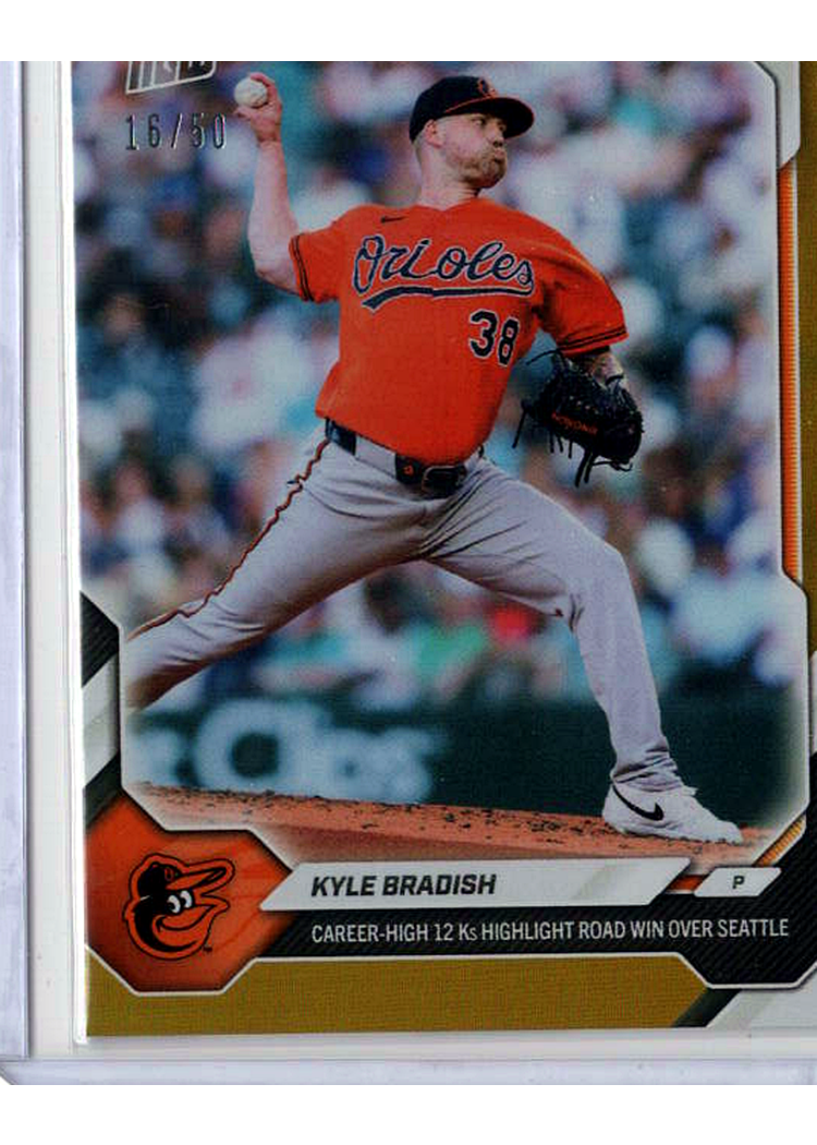 2026 MLB Topps NOW — Kyle Bradish Baltimore Orioles — GOLD -- 16/50 / PRICE_UNDER_REVIEW — 16/50