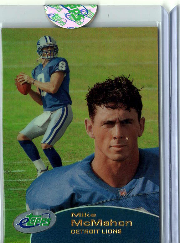 2001 eTopps Football — Mike McMahon Detroit Lions — Base — Copy 3