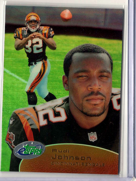 2001 eTopps Football — Rudi Johnson Cincinnati Bengals — Base — Copy 6