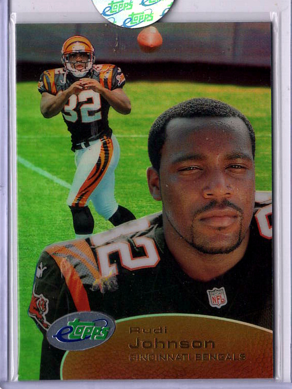 2001 eTopps Football — Rudi Johnson Cincinnati Bengals — Base — Copy 7