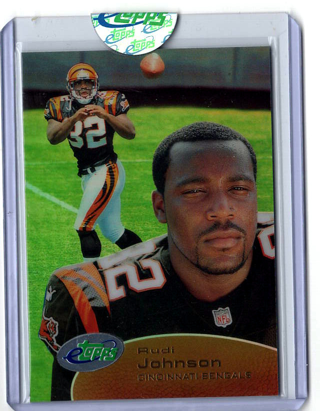 2001 eTopps Football — Rudi Johnson Cincinnati Bengals — Base — Copy 8