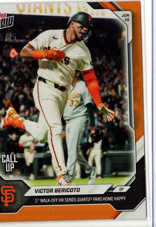 2026 MLB Topps NOW — Victor Bericoto San Francisco Giants — black /10 visible border -- 05/10 / PRICE_UNDER_REVIEW — 05/10