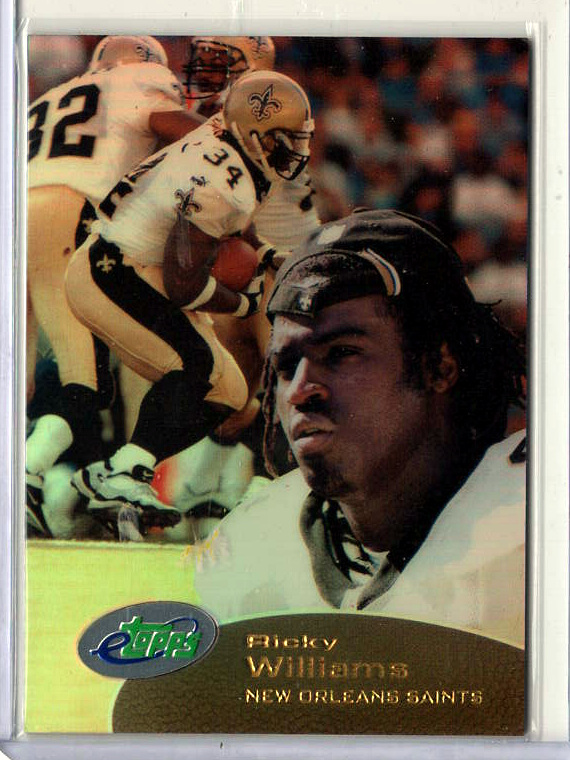 2001 eTopps Football — Ricky Williams New Orleans Saints — Base — Copy 3