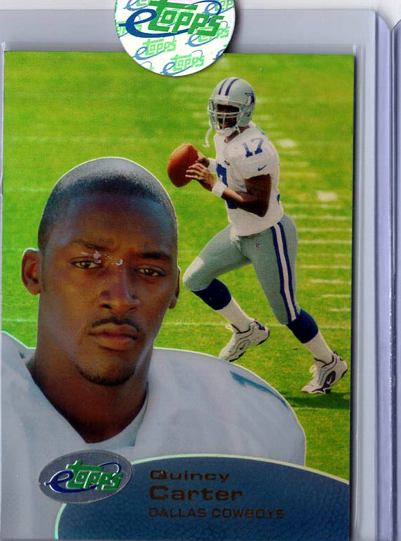 2001 eTopps Football — Quincy Carter Dallas Cowboys — Base — Copy 2