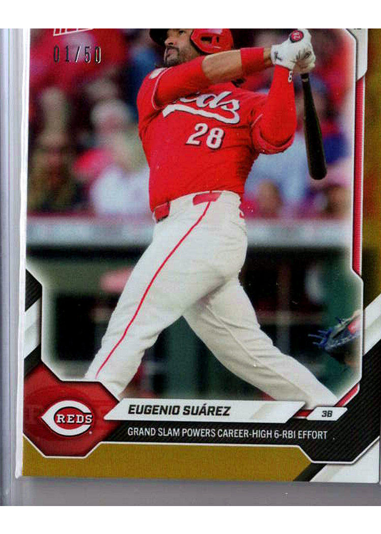 2026 MLB Topps NOW — Eugenio Suarez Cincinnati Reds — GOLD -- 01/50 / PROVISIONAL_PROTECTIVE / NOT_SOLD_COMP — 01/50