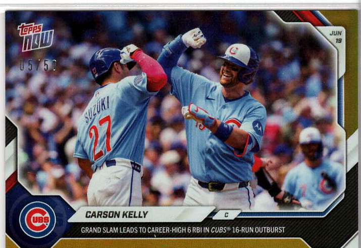 2026 MLB Topps NOW — Carson Kelly Chicago Cubs — gold /50 visible border -- 05/50 / PRICE_UNDER_REVIEW — 05/50