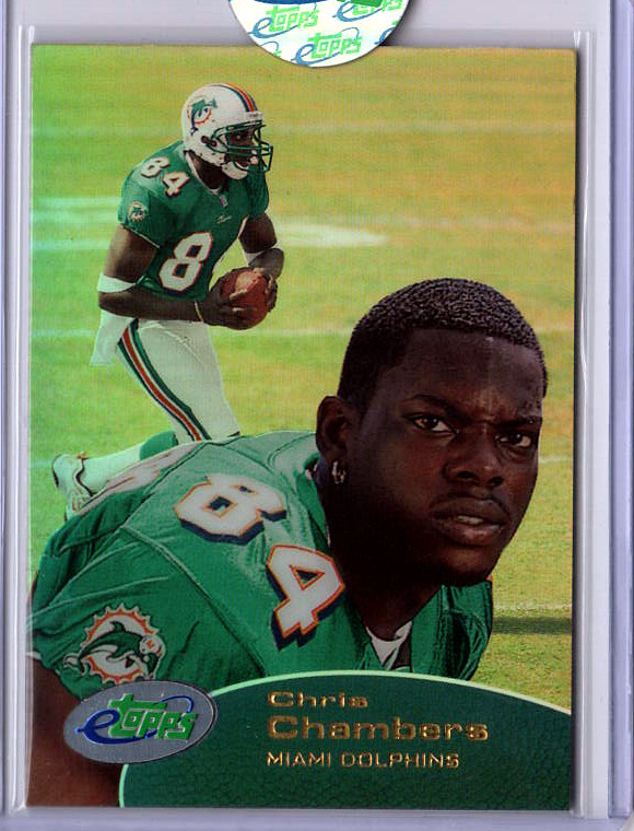 2001 eTopps Football — Chris Chambers Miami Dolphins — Base — Copy 1
