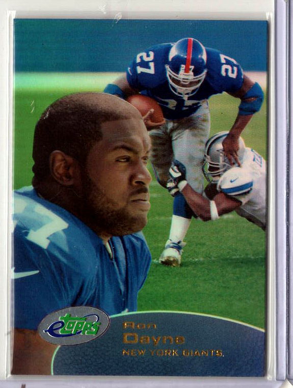 2001 eTopps Football — Ron Dayne New York Giants — Base — Copy 4