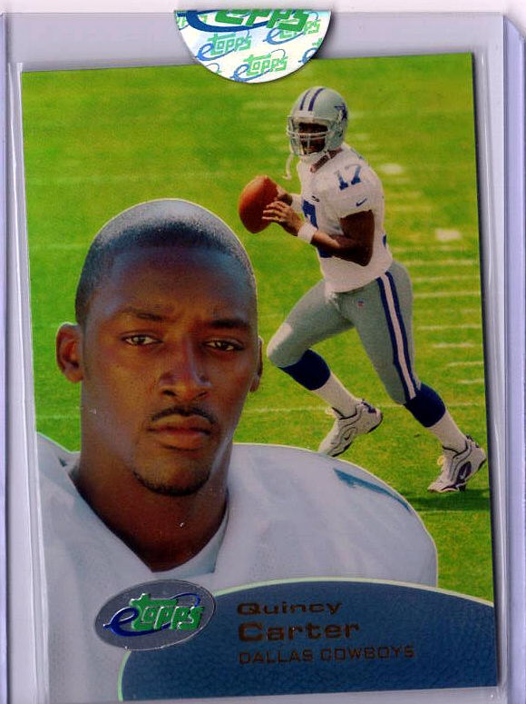2001 eTopps Football — Quincy Carter Dallas Cowboys — Base — Copy 9