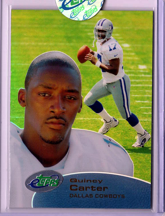 2001 eTopps Football — Quincy Carter Dallas Cowboys — Base — Copy 6
