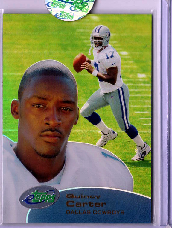 2001 eTopps Football — Quincy Carter Dallas Cowboys — Base — Copy 7