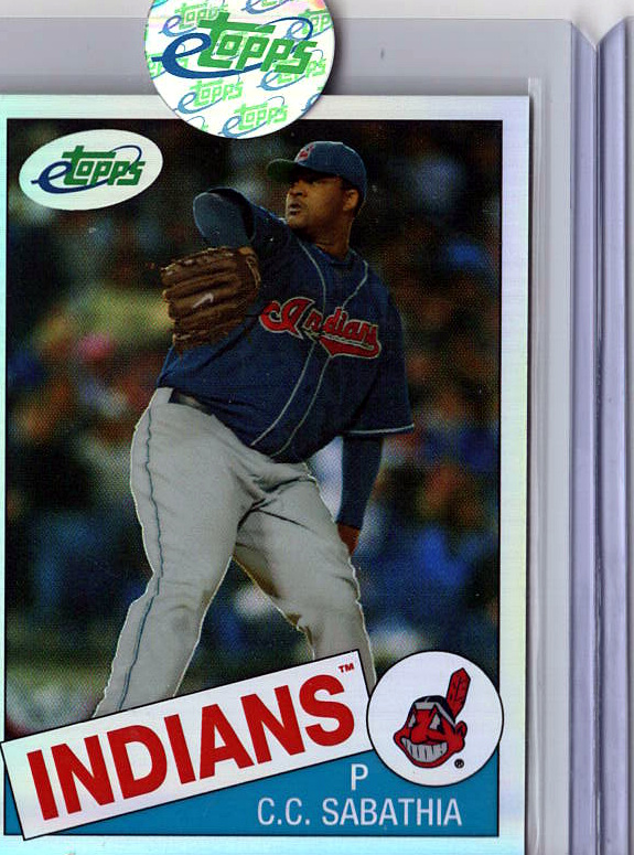 2002 2002 eTopps Baseball — C.C. Sabathia Cleveland Indians — Base — Copy 2
