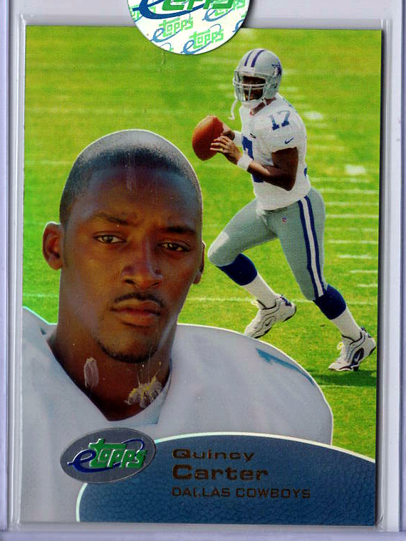 2001 eTopps Football — Quincy Carter Dallas Cowboys — Base — Copy 4