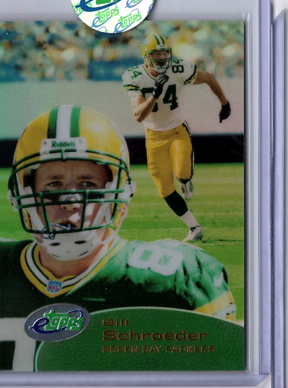 2001 eTopps Football — Bill Schroeder Green Bay Packers — Base — Copy 1