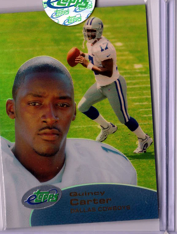2001 eTopps Football — Quincy Carter Dallas Cowboys — Base — Copy 8