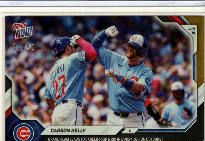 2026 MLB Topps NOW — Carson Kelly Chicago Cubs — gold /50 visible border -- 24/50 / PRICE_UNDER_REVIEW — 24/50