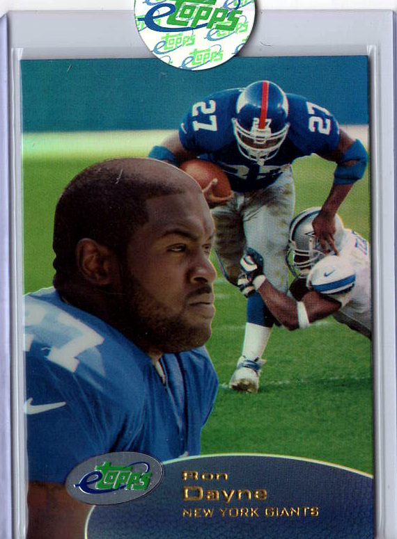 2001 eTopps Football — Ron Dayne New York Giants — Base — Copy 2