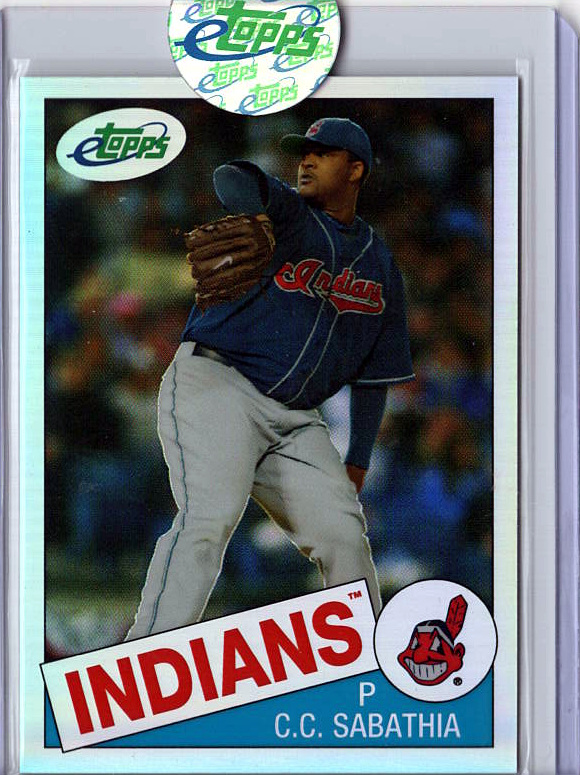 2002 2002 eTopps Baseball — C.C. Sabathia Cleveland Indians — Base — Copy 1