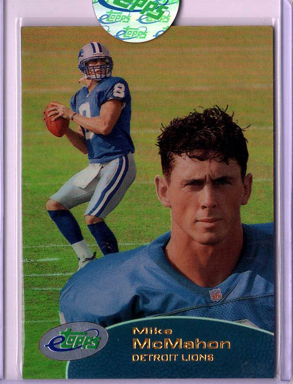 2001 eTopps Football — Mike McMahon Detroit Lions — Base — Copy 4