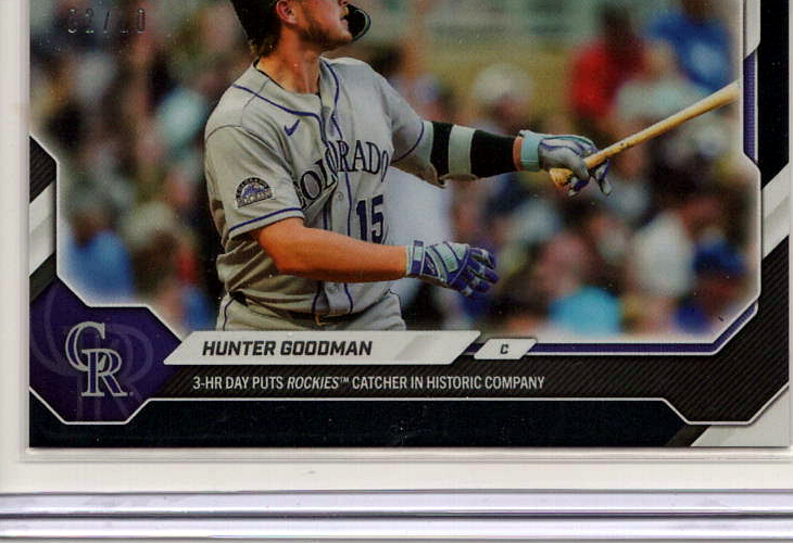 2026 MLB Topps NOW — Hunter Goodman Colorado Rockies — black /10 visible border -- 05/10 / PRICE_UNDER_REVIEW — 05/10