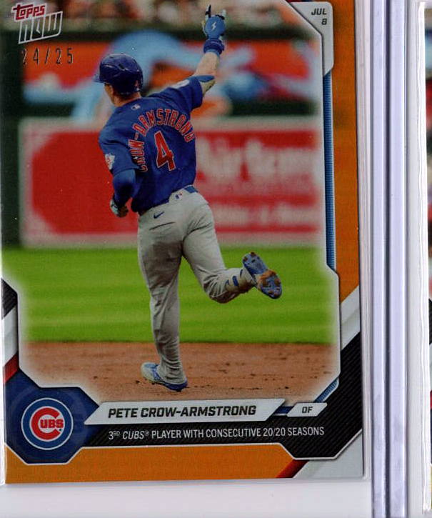 2026 MLB Topps NOW — Pete Crow-Armstrong Chicago Cubs — orange /25 visible border -- 24/25 / PRICE_UNDER_REVIEW — 24/25